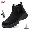 Safety Shoes Men's Work Steel Toe Indestructible Protective Shoes Puncture-Proof Security Footwear Work Boots Waterproof Boots