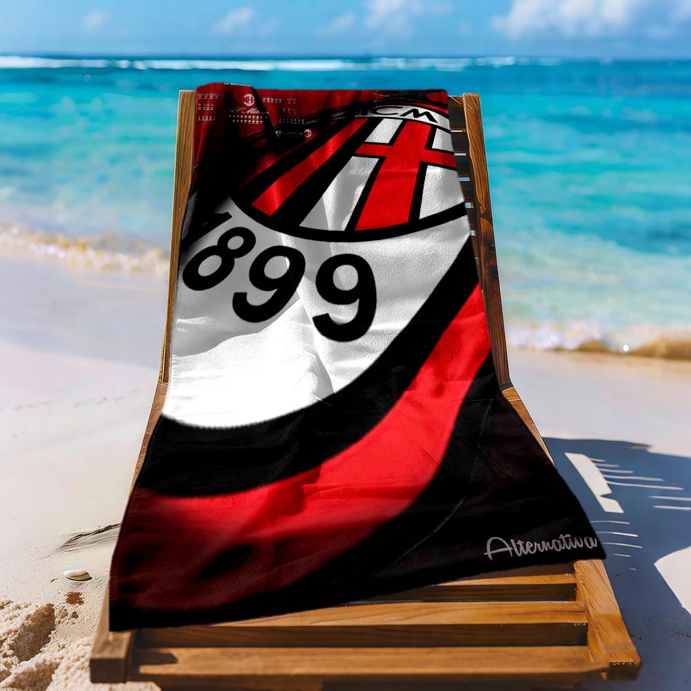 Ac Milan Beach Towel Super Soft Absorbent Comfortable Lightweight