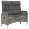 VidaXL Garden Dining Furniture 4pcs and Cushions Grey Wicker 3203507