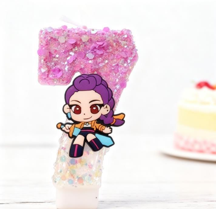 Kpop Devil Hunter Theme Candle 3D Number 5201314 Birthday Cake Decoration Baby Shower Anime Party Supplies
