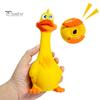 Latex Chicken Squeaky Dog Toy Funny Cartoon Duck Safe Non-Toxic Teething Toy Bite-Resistant Pet Interactive Toy Screaming Sound Pet Toys for Dogs
