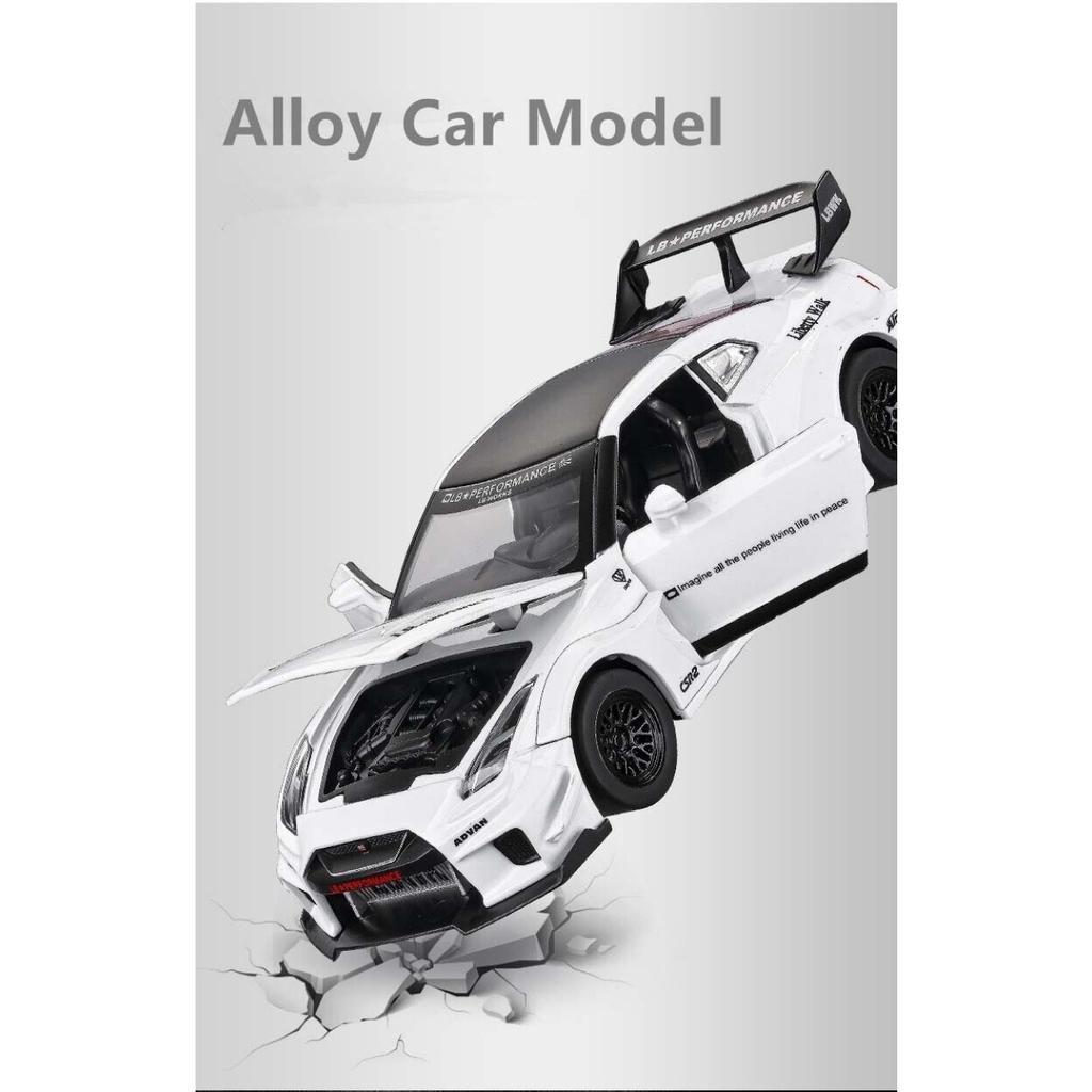 1/32 Skyline Ares Nissan GTR CSR2 литая спортивная модель автомобиля из металла игрушка в подарок