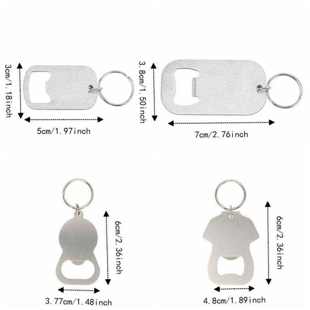 Simple Bottle Opener Keychain Stainless Steel Portable Bottle Opener Daily Carry