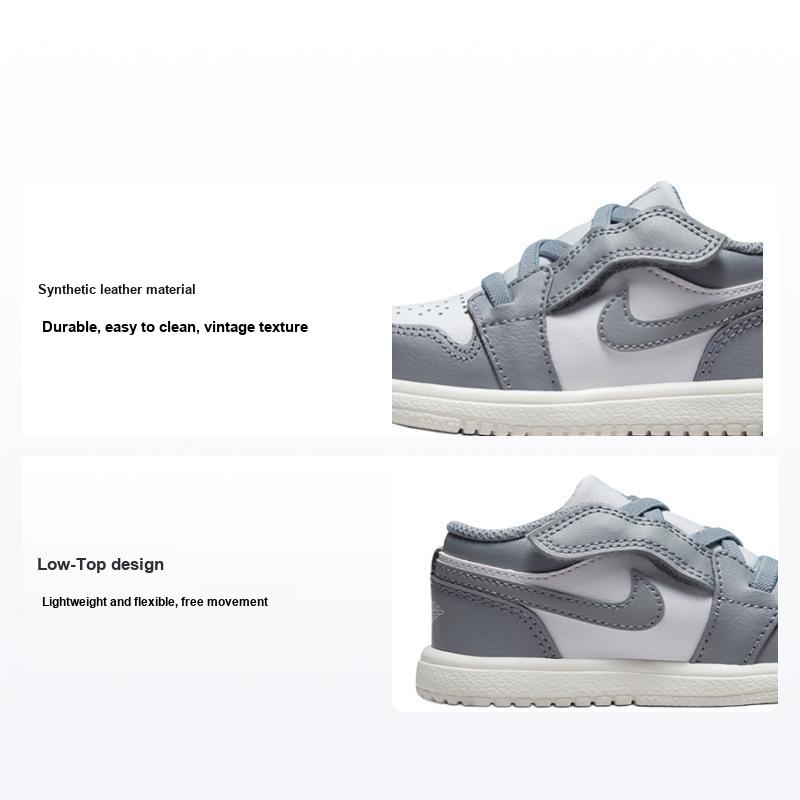 Air Jordan 1 Low ALT TD Vintage Grey Детские кроссовки Stealth White Sail DX5881-053