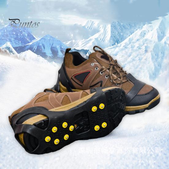 Нескользящие шипы для захвата Зимние захваты для ходьбы по льду Шипы для снегоступов Кошки для походных ботинок Обувь