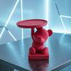 Медведь Ключница Миска для прихожей 3D-печать Милая статуэтка медведя с подносом Мультяшная фигурка животного Конфетница для декора интерьера дома