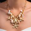 Bohemian Shell Starfish Waist Chain Imitation Pearl Bikini Body Chain  Dress Accessories