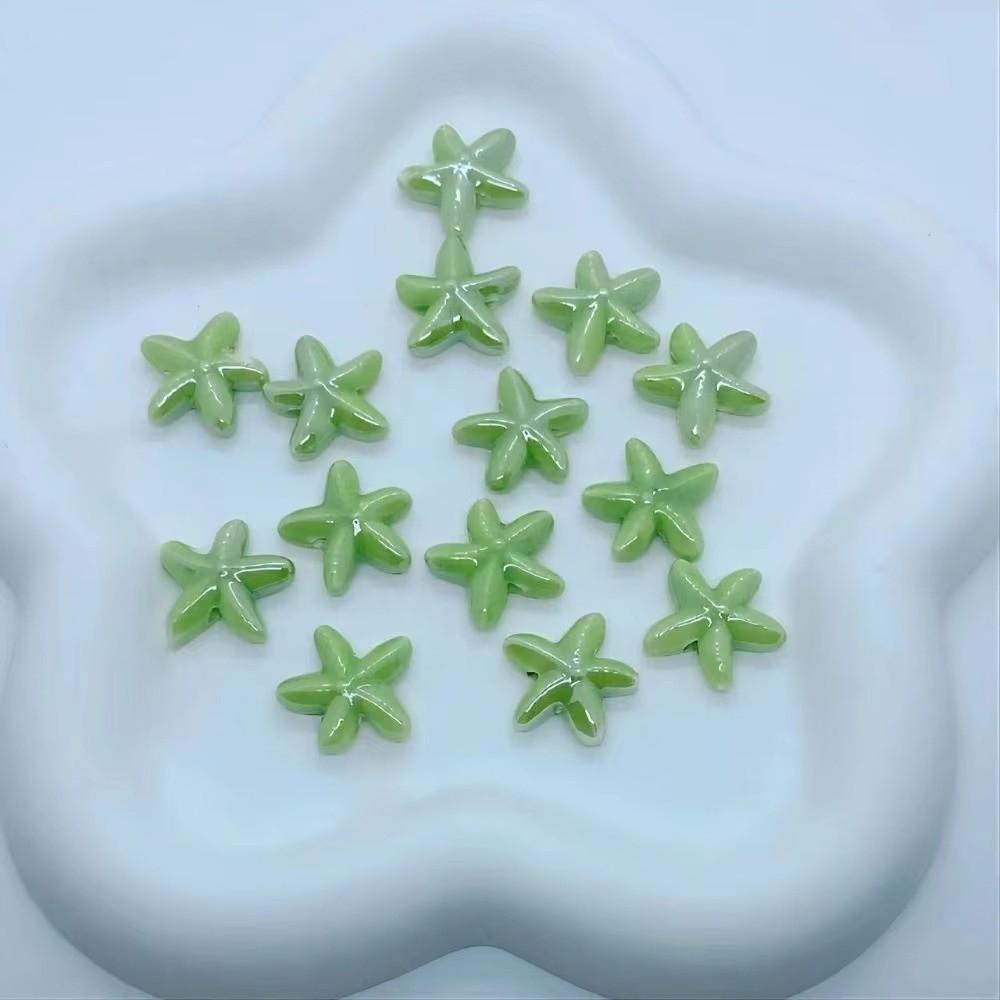 Starfish Shape Starfish Beads Ceramic Material Large Hole Beads Ceramic Beads Earrings Making
