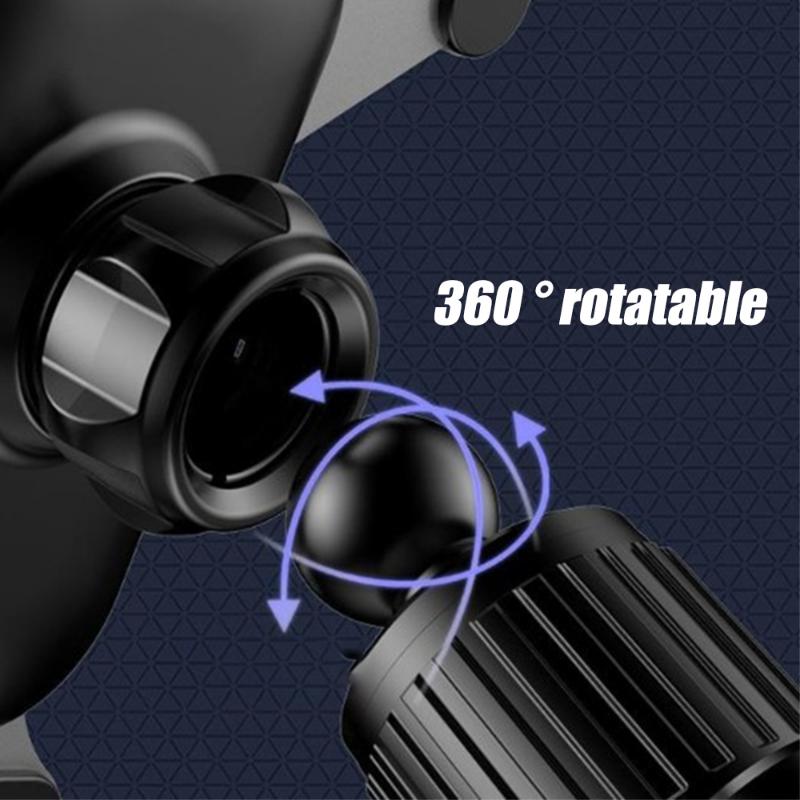 Гравитационный держатель для телефона в автомобиль, поддержка навигации GPS, крепление-клипса в воздуховод, подставка с поворотом на 360°, держатель для смартфона для iPhone Samsung
