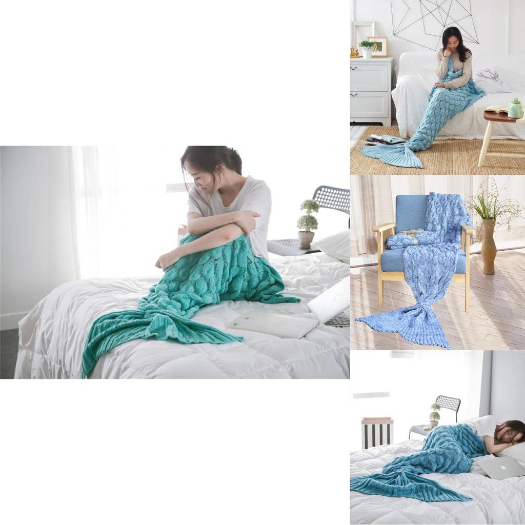 Mermaid Tail Blanket For Teens With Faux Cashmere Material Cozy Gift For Spring And Autumn Use