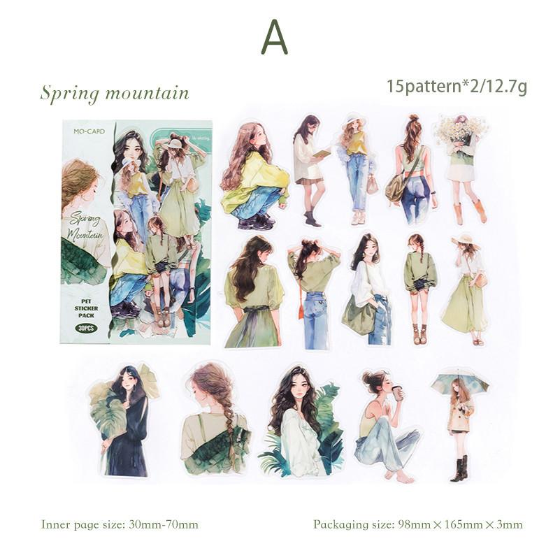 30 шт./упак. наклейки PET Ins Girls Life Combo Kit DIY материалы для скрапбукинга коллаж канцелярские принадлежности декор дневник принадлежности