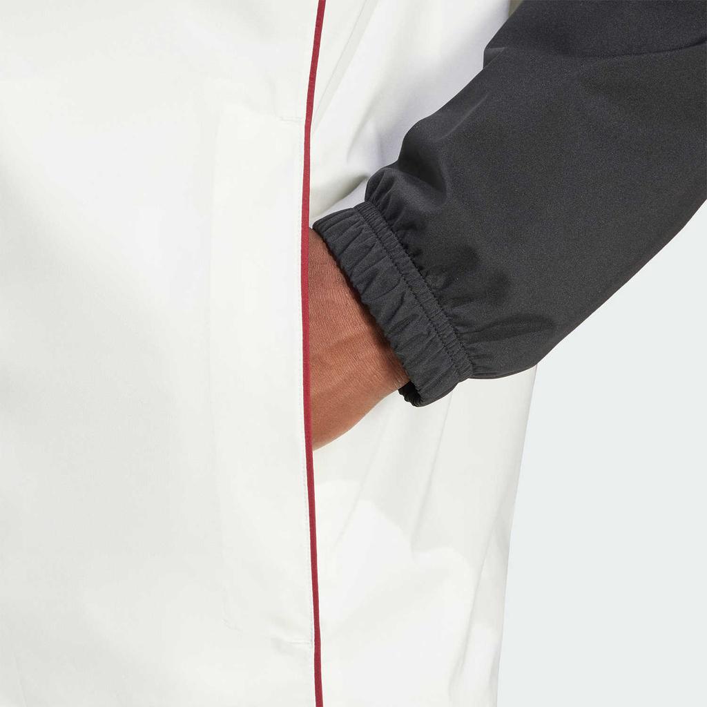 Adidas MUFC Rain Football Training Hooded Zip Jacket Men Jackets Jade-White Black JE3725