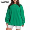 Plus Size Women's Fashion New Loose Sports Long Sleeved Round Neck Hoodie