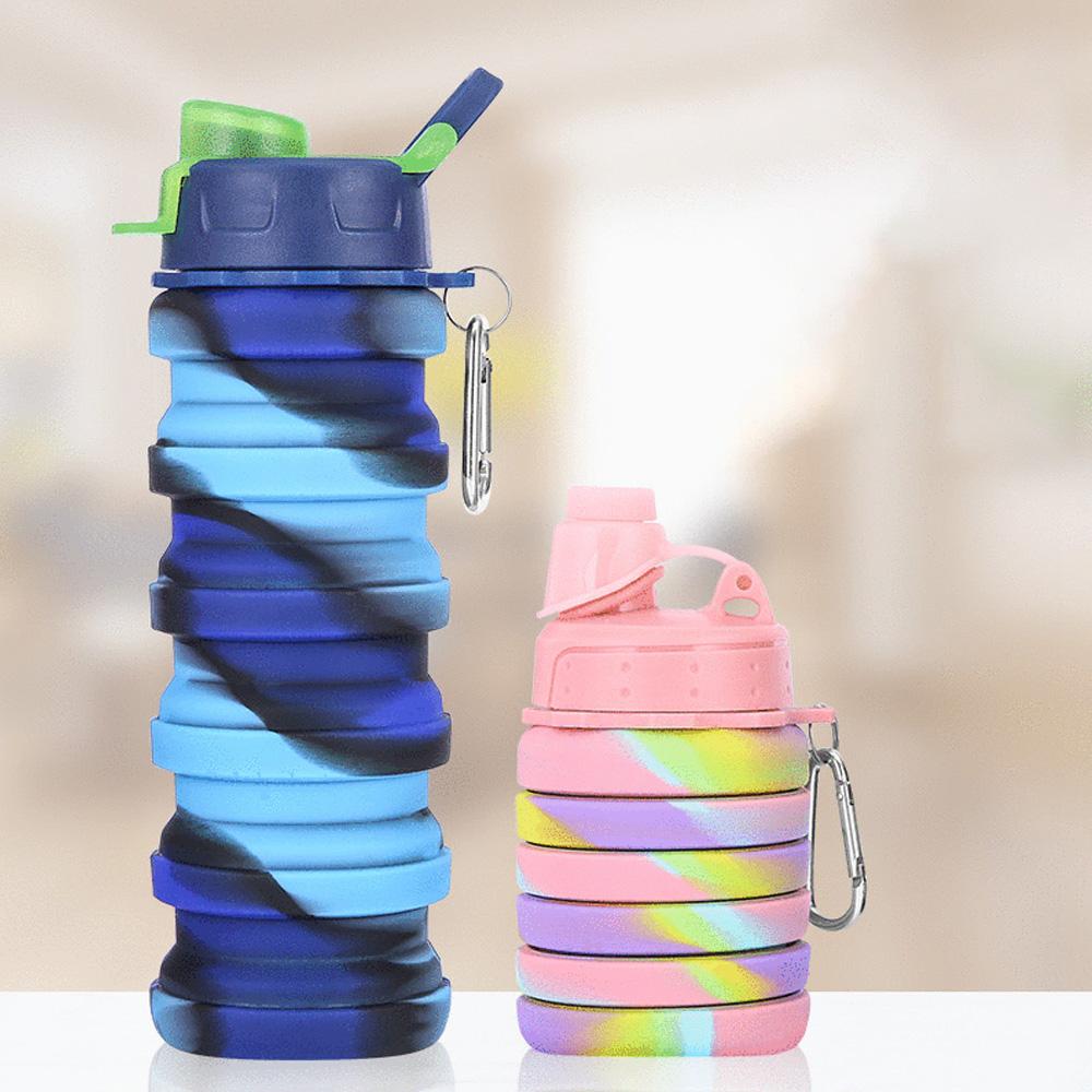 Silicone Silicone Travel Bottles Foldable Bottle Sport Water Bottle 500ml