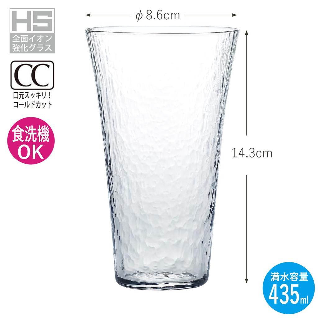 Toyo Sasaki Glass Usuha Tumbler 435ml Made in Japan Dishwasher safe Glass Cup Beer Glass Highball Glass Sour Glass Glass Thin Shatter-resistant