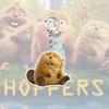 1/6Pcs Keychain Transparent Acrylic Finish Lightweight Keychain Cartoon Beaver Design Expressive Character Key Holder Bags Phone