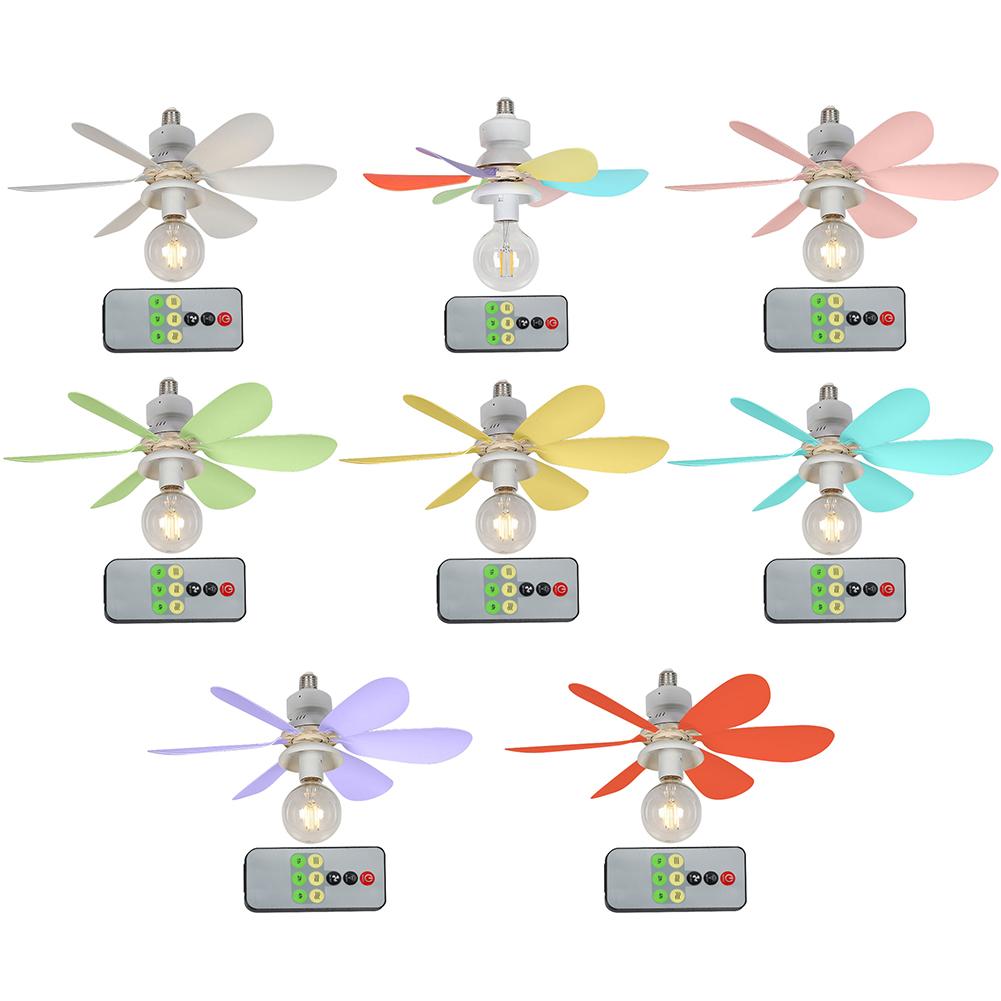Потолочный вентилятор светодиодная лампа E27 база пульт дистанционного управления современный светодиодный потолочный вентилятор 3 скорости люстра потолочный вентилятор с регулировкой яркости для спальни кухни
