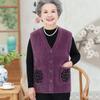 Women's Autumn/Winter Sleeveless Thickened Vest for Elderly