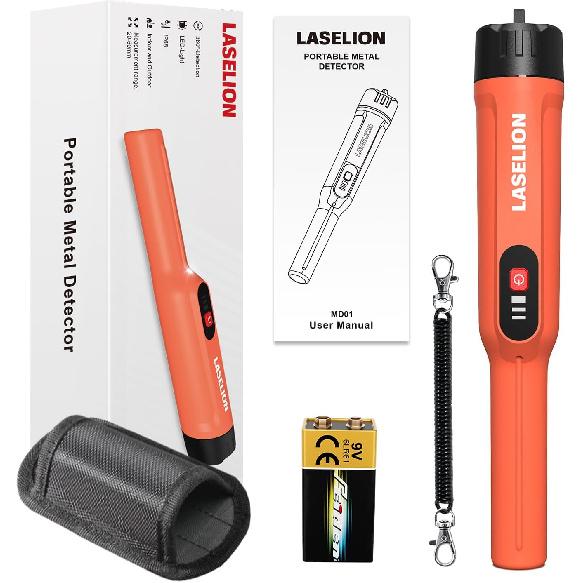 Металлоискатель Пинпоинтер, Ручной Пинпоинтер-Жезл Профессиональный IP68 Полностью Водонепроницаемый 360° Обнаружение, Поиск Сокровищ Пинпоинтер-Искатель Зонд с