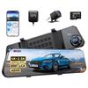 PG17 Max 4K+2.5K Mirror Dash Cam with ADAS BSD and LCA 12" Rear View Mirror Camera with 5GHz WiFi Includes 64GB Card