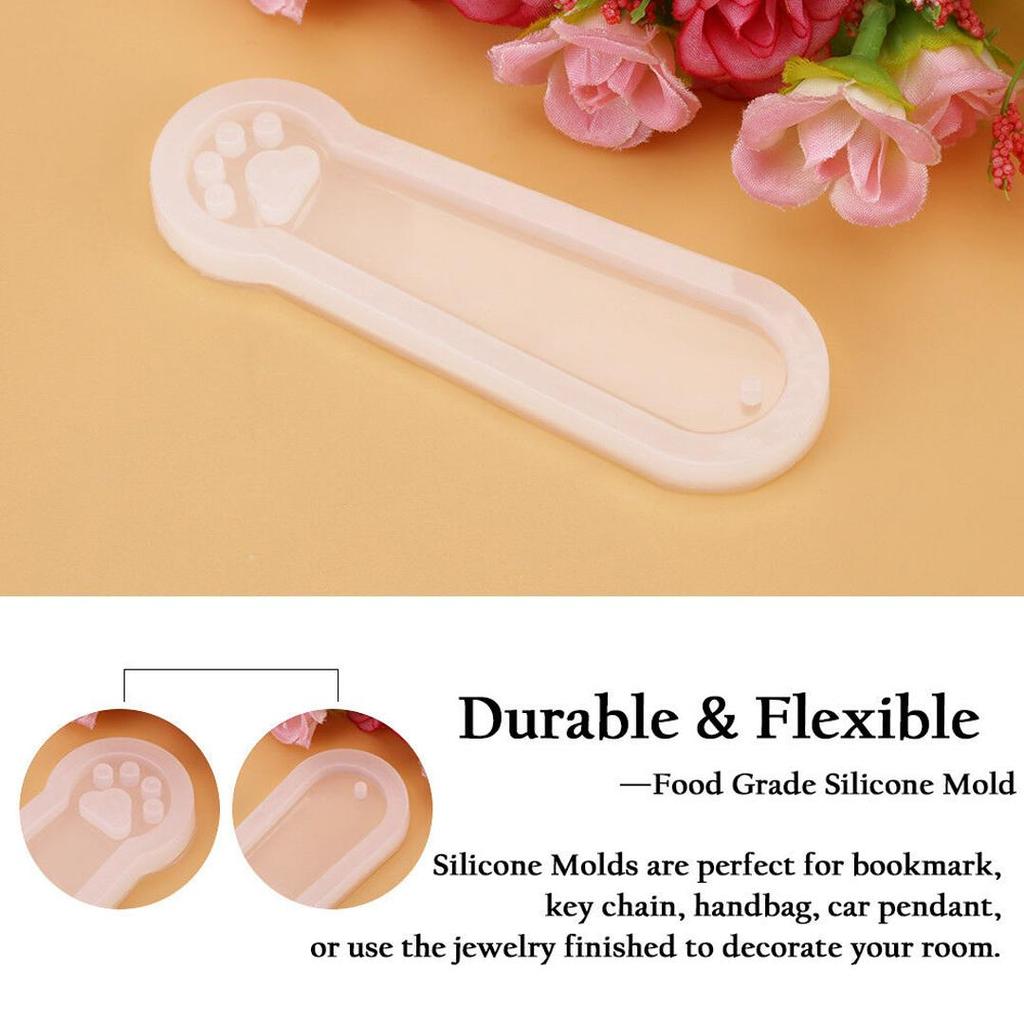 3шт экологически силиконовая прямоугольная форма для кошачьих когтей DIY изготовление закладок