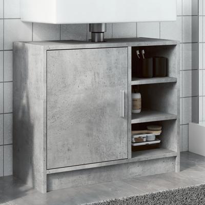 Vidaxl Szafka Pod Umywalkę, Szarość Betonu, 63X29X55 Cm