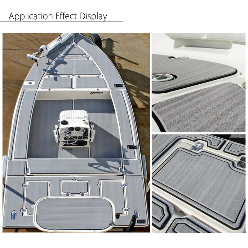 2400x450x6 мм ЭВА Пена Морской Лодка Яхта Напольное Покрытие Искусственный Тик Палуба Лист Коврик Напольный Коврик Самоклеящийся Коричневый Серый