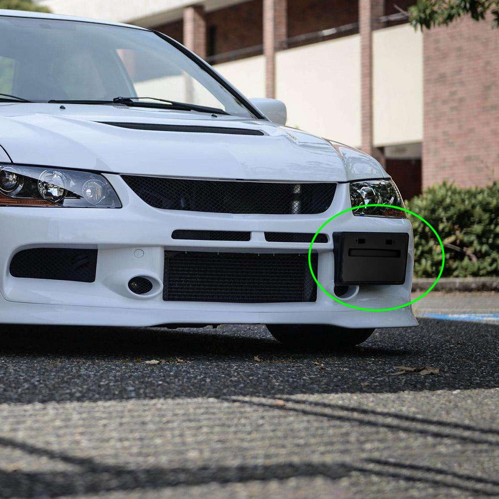 License Plate Bracket License Plate Frame Relocator Base 1Pcs Auto Front Bumper Install Not For Lancer 2015 For Mitsubishi Lancer GTS EVO X 2008-2018