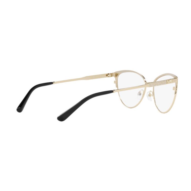 MICHAEL KORS Solid color decoration metal cat eye optical frame women's gold