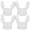 4pcs Transparent Silicone Bite Mouthpiece NonToxic Odourless for Professional Diving