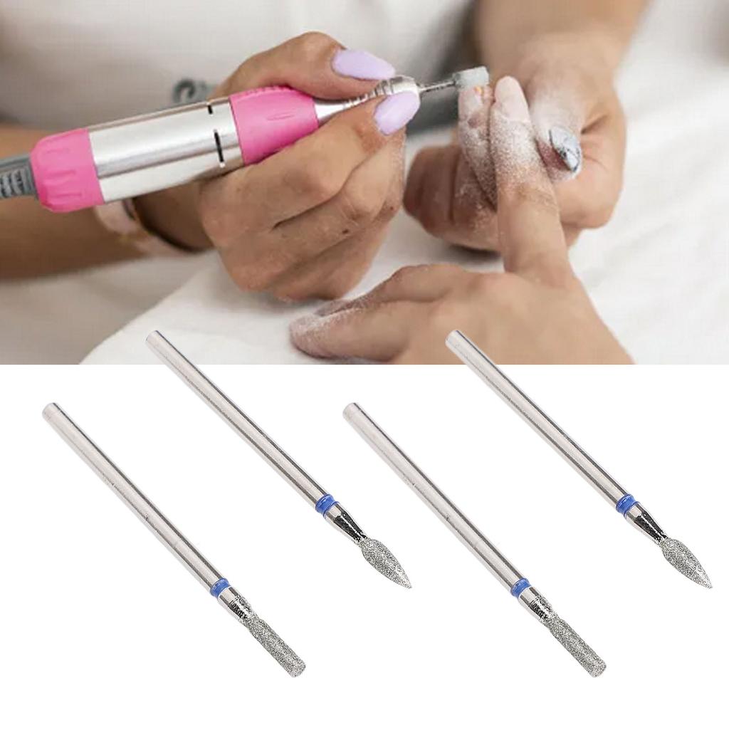 20pcs Nail Drill Bits Nail Stainless Steel Drill Bits Professional Nail Grinding Head for Electric G