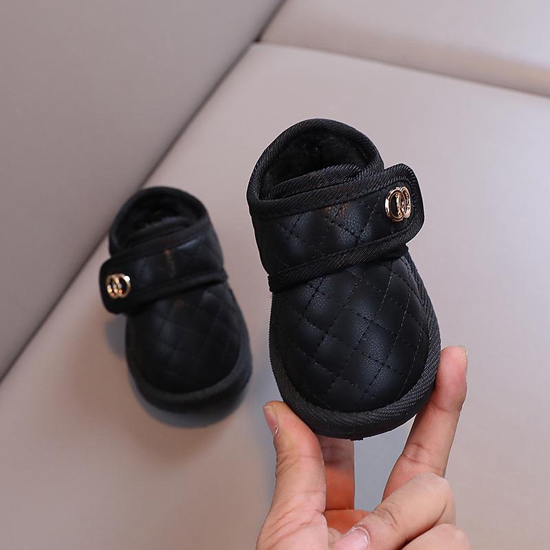 Водонепроницаемые детские зимние ботинки с бархатной подкладкой — теплая зимняя обувь с мягкой подошвой для малышей (Мальчики и девочки)