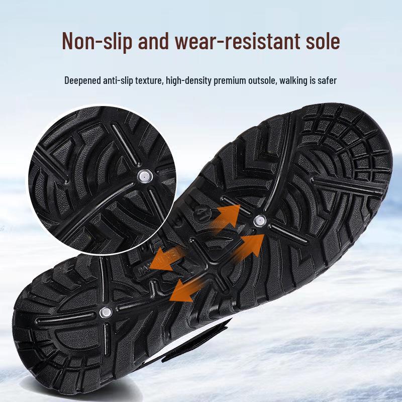 Мужские утепленные хлопковые зимние туфли в старом пекинском стиле - Теплые сноубутсы, Утепленная повседневная обувь