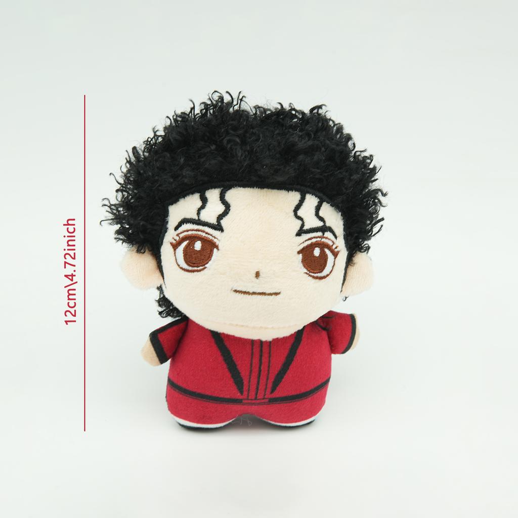 New Michael Plush Doll Cool Star Classic White Stripe Suit Stuffed Doll Singer Peripherals Plushie Fans Birthday Gifts