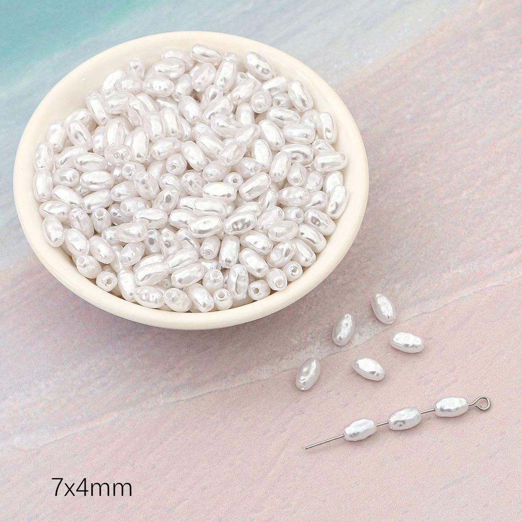 Геометрическая форма имитация жемчуга из АБС-пластика, бусины с прямым отверстием, браслет «сделай сам», ювелирные аксессуары