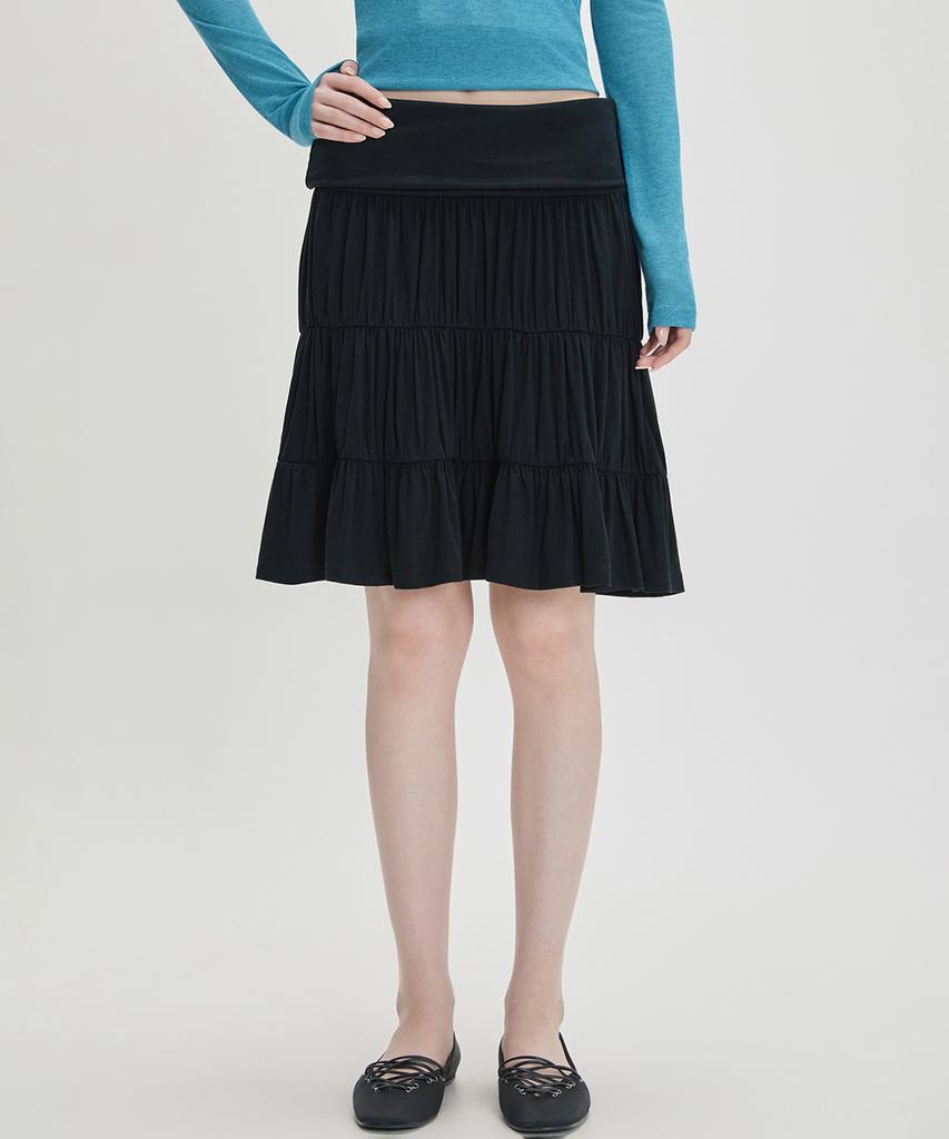 MIXXO Эластичная многоярусная юбка миди_Miwwmg526G