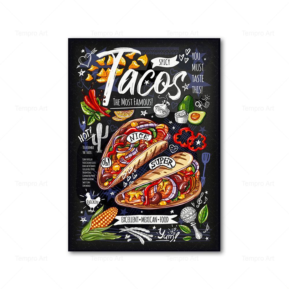 Декор для кухни, пицца, сэндвич, гамбургер, постер с едой, холст, живопись, принты, скандинавские настенные художественные фотографии, украшение для ресторана, дома