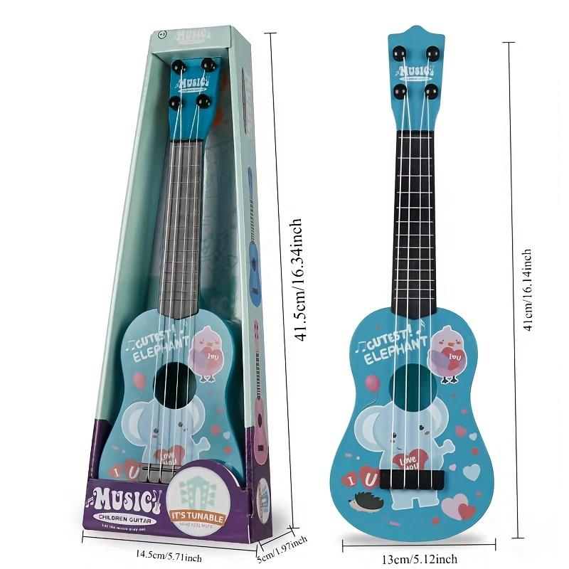 Mini Playable Ukulele Toy Guitar, Educational Musical Instrument for Boys and Girls, Puzzle Fun Party Birthday Christmas Halloween Gift