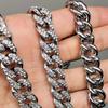 Miami Cuban Choker Link Chain Silver Plated Mens Hip Hop Necklace Jewelry