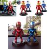 Shaking The Head Marrie Couple Car Decoration Toy With Vibrant Red And Blue Iron Man Design