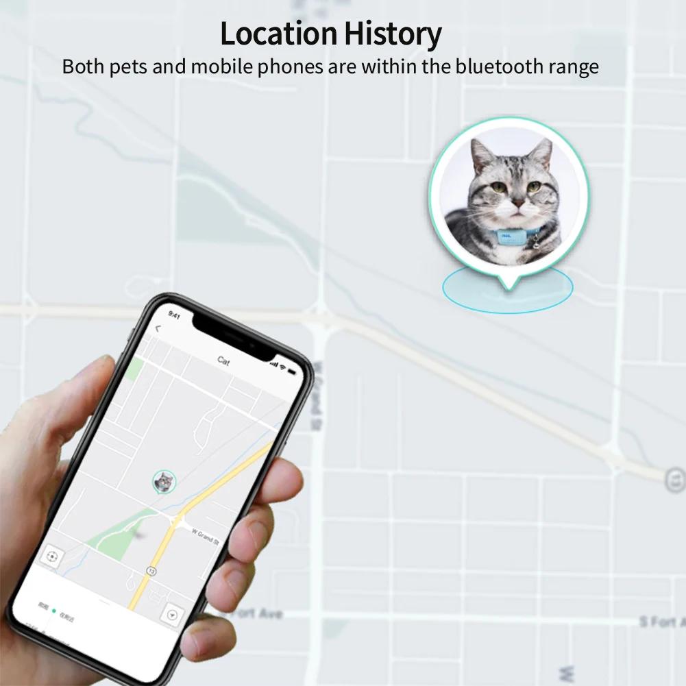 Водонепроницаемый Bluetooth-локатор для домашних животных, ошейник для собак и кошек, противопотерянный, умный трекер позиционирования, легкий локатор для отслеживания домашних животных