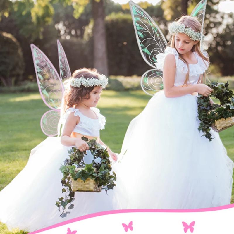 Праздничная вечеринка, ослепительное крыло бабочки, Хэллоуин, костюм феи и ангела, реквизит
