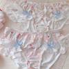 Dot Lace Bow Briefs Cartoon Ruffle Panties Women Sweet Bowknot Bear Panties  Lady