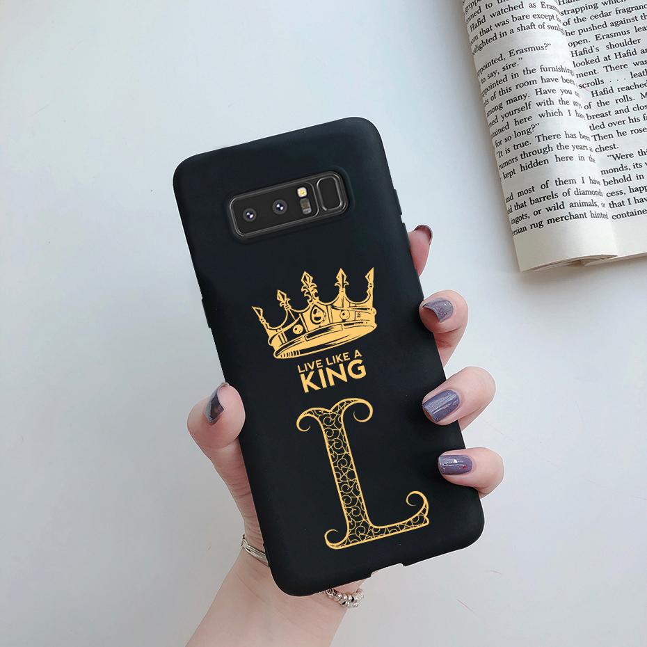Чехол для Samsung Galaxy Note 8 Силиконовый Мягкий Милый Корона Буквы Чехол для Samsung Galaxy Note 8 Note8 SM-N950F Coque Capa fundas