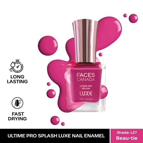 FACESCANADA Ultime Pro Splash Luxe Эмаль для ногтей - Красота-галстук (L27), 12 мл | Глянцевый финиш | Быстросохнущий | Длительный срок службы | Высокий блеск | Противостоит сколам