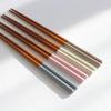 Acacia Lacquered Pastel Chopsticks Set of 4, Mixed Colors, 4 Chopsticks, Korean Popular Tableware