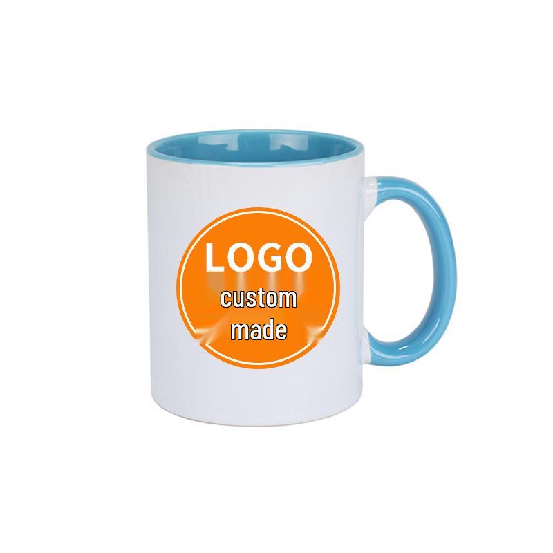 Цветная ручка Белая кружка с дизайном, нанесенным методом термопереноса