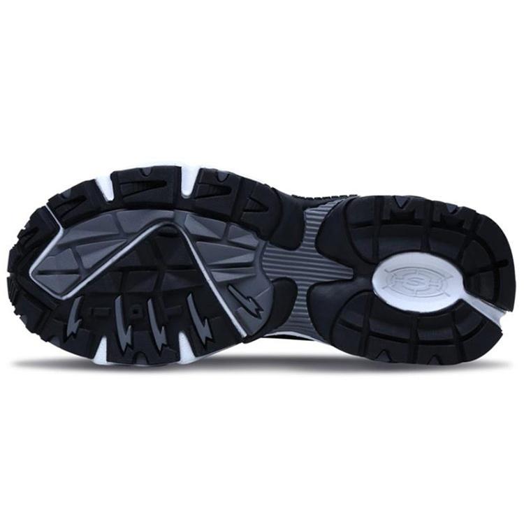 Skechers Stamina Running Shoes Black/White/Gray Men's 666030-BKGY