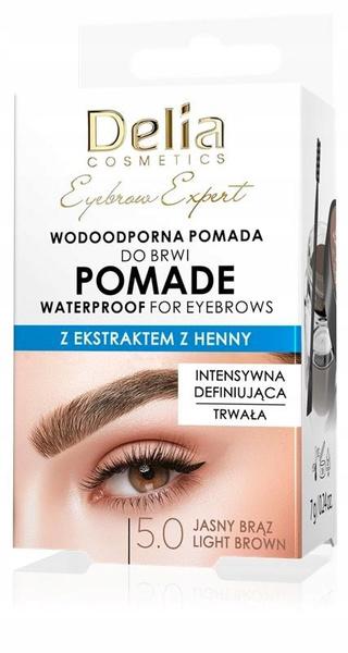Delia Eyebrow Expert Pomade Wodoodporna Pomada Do Brwi 5.0 Jasny Brąz 7G