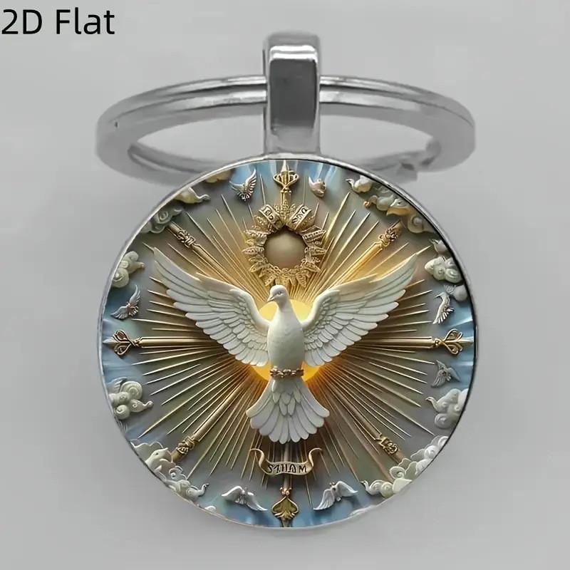 Светящийся кулон-брелок в виде голубя с европейским цинковым сплавом для ключей